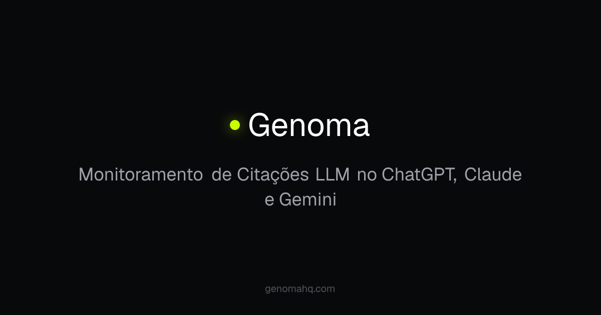 Genoma — Visibilidade de IA e Monitoramento de Marca em LLMs